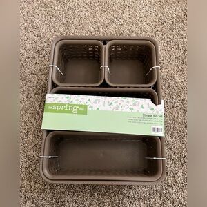 NWT THE SPRING SHOP STORAGE BIN SET